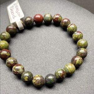 Dragon Blood 8mm Stone Beaded Bracelet
